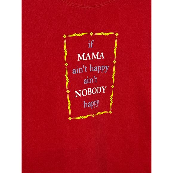 Vintage Fruit of the Loom Mama Ain’t Happy Sweatshirt L - Picture 3 of 6
